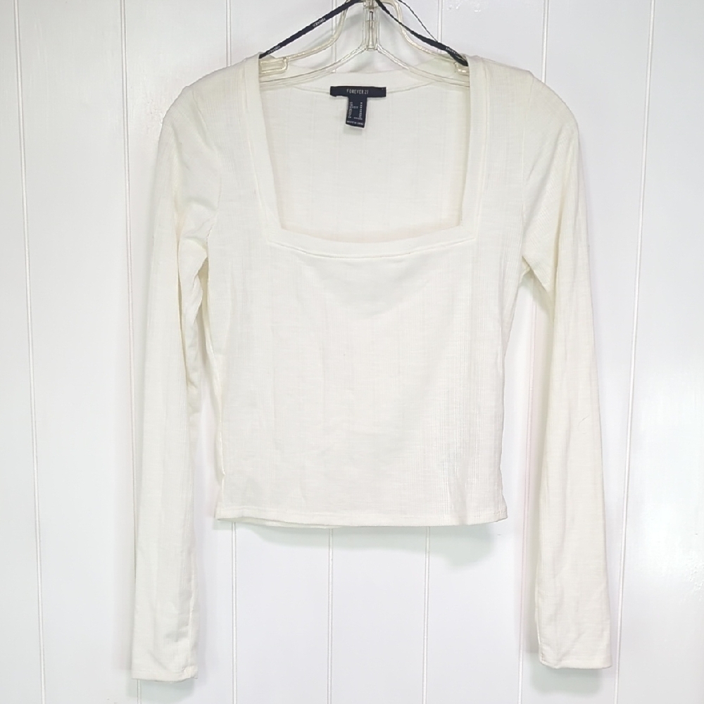 ♥️5/$25 Forever 21 Cream Long Sleeve Blouse